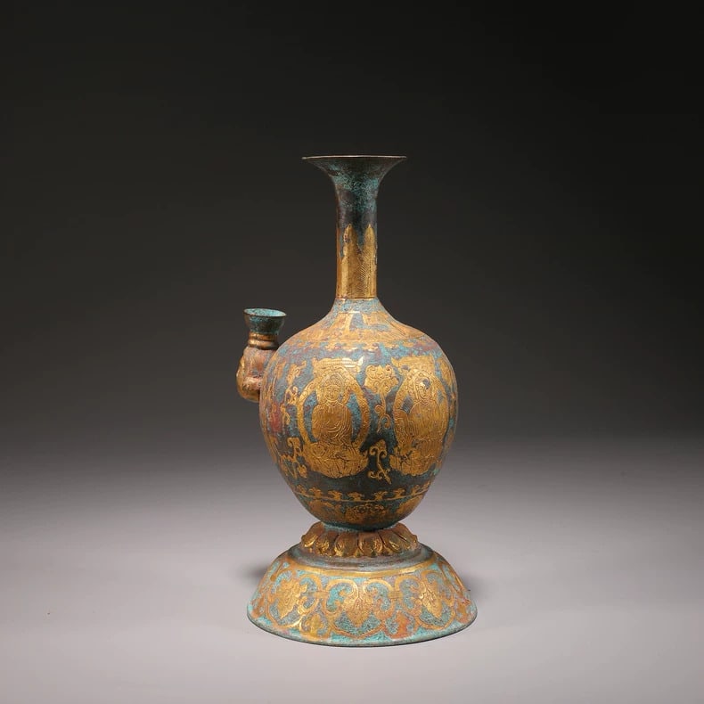 A fine Ming Dynasty gilded bronze purification vase (1 of 8)