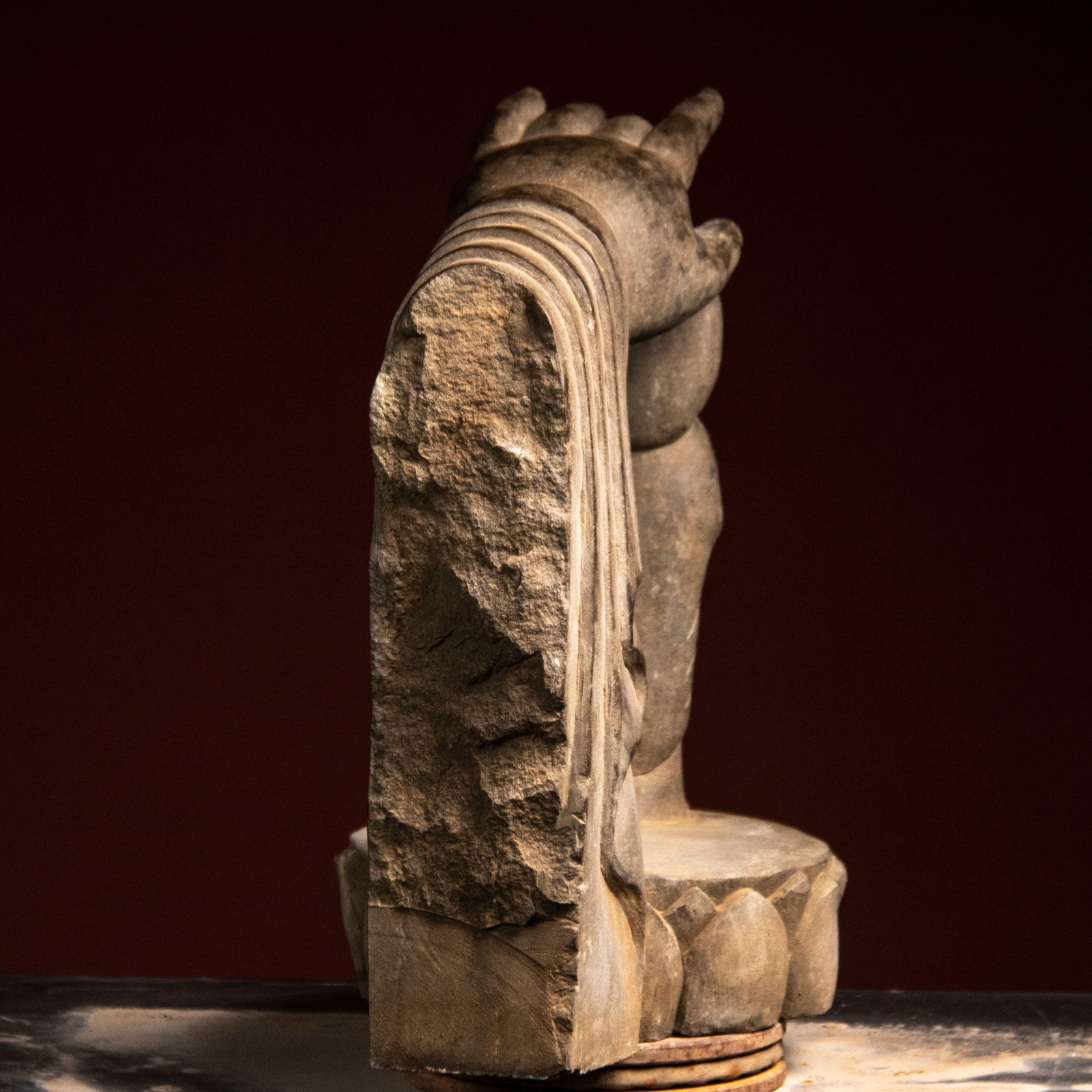 A fine Han Dynasty bluestone Buddha statue - 5