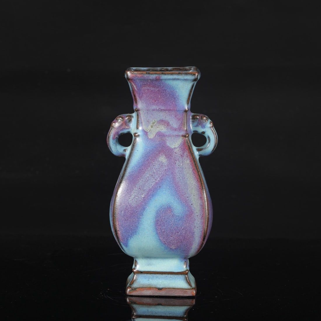 A fine Northern Song Jun kiln purple-red spotted elephant-ear ear vase (1 of 9)