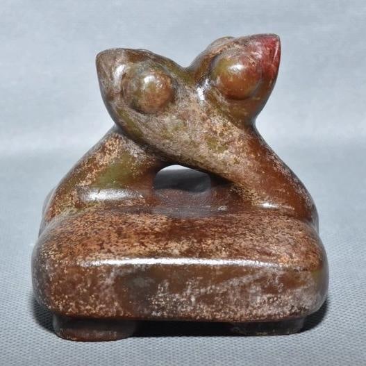 A beautiful piece of Hongshan cultural Hemo jade Xuanwu: Hongshan culture, river-polished jade, and Xuanwu SIZE: 9x7.5cm W:520g (The Dimensions Of All Batches Are Manually Measured.If You Need More Detailed Information, Please Contact Our Customer Service B
