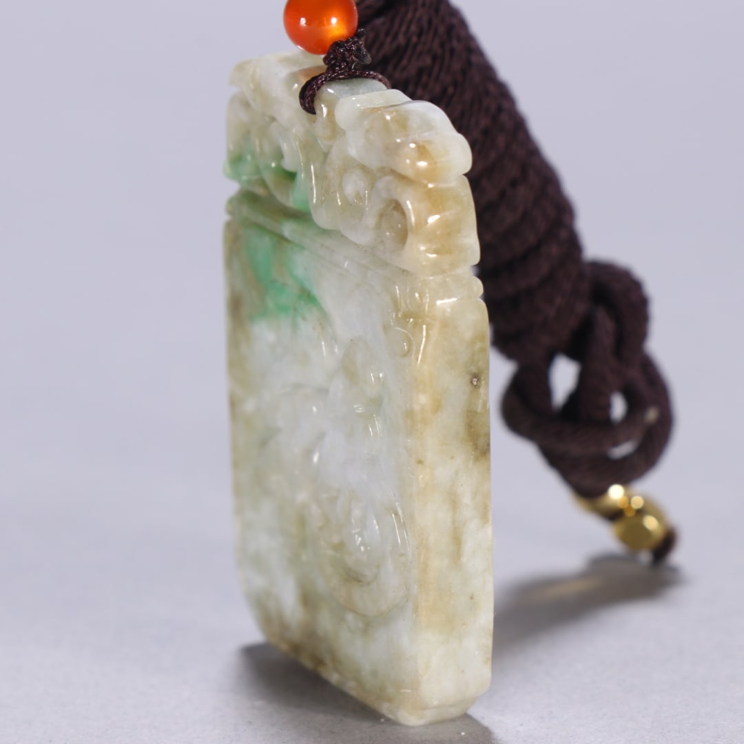 An Exquisite Jadeite Bats and Peach Pattern Brand - 4