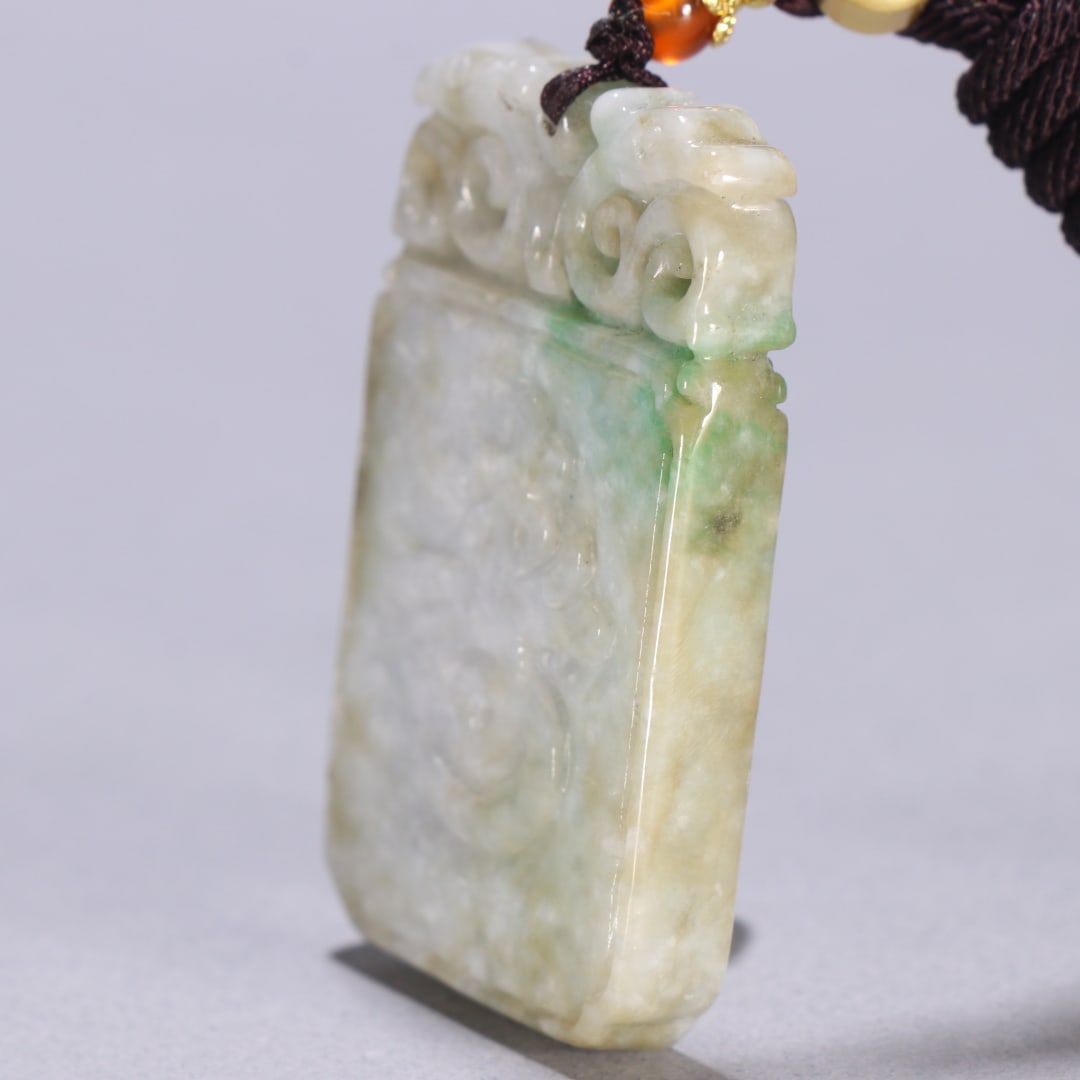 An Exquisite Jadeite Bats and Peach Pattern Brand - 7