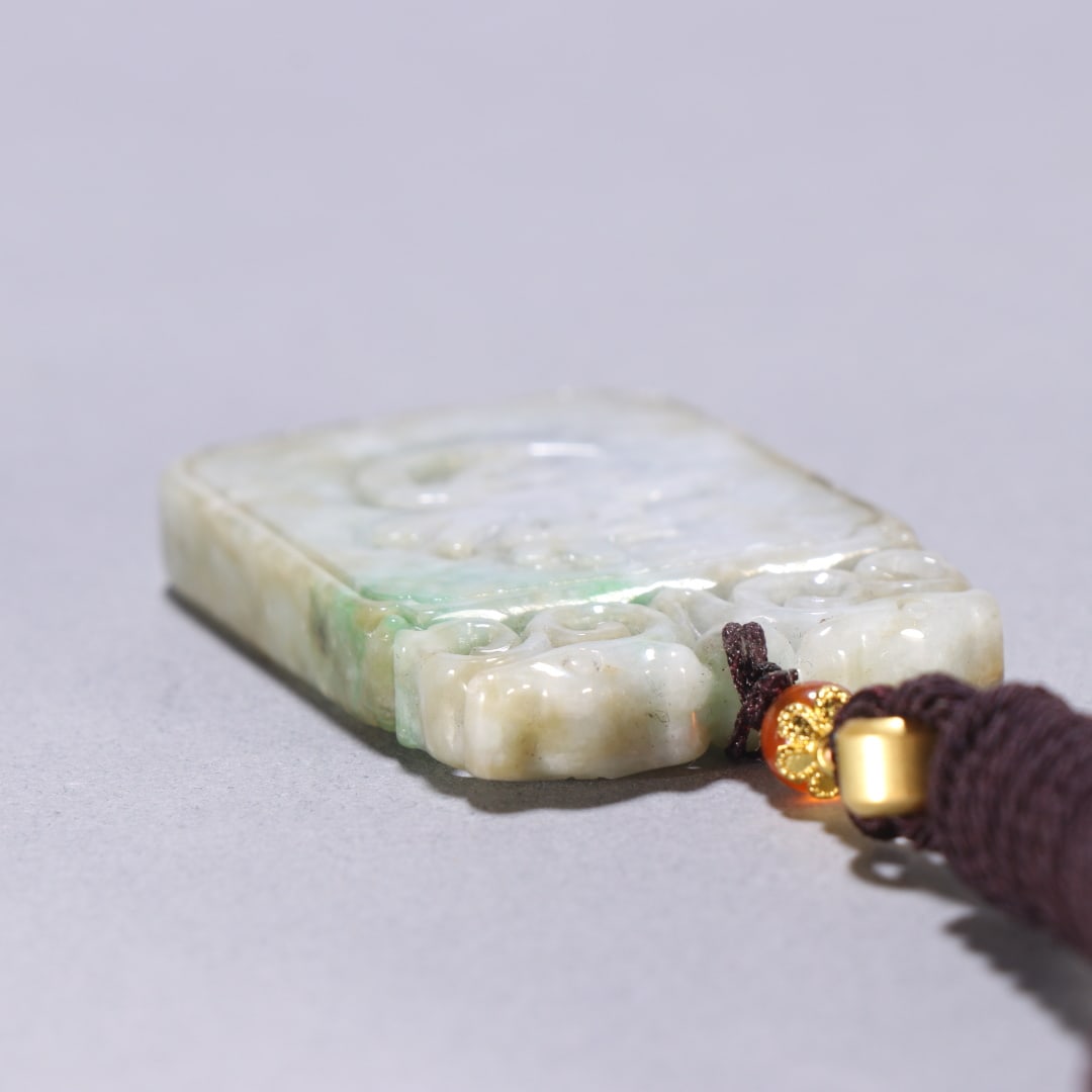 An Exquisite Jadeite Bats and Peach Pattern Brand - 8