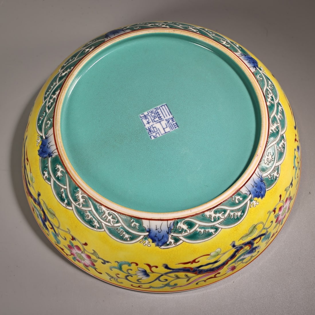 An Exquisite Enamel Lotus Pattern Dragon Pattern Seawater Pattern Bowl - 6