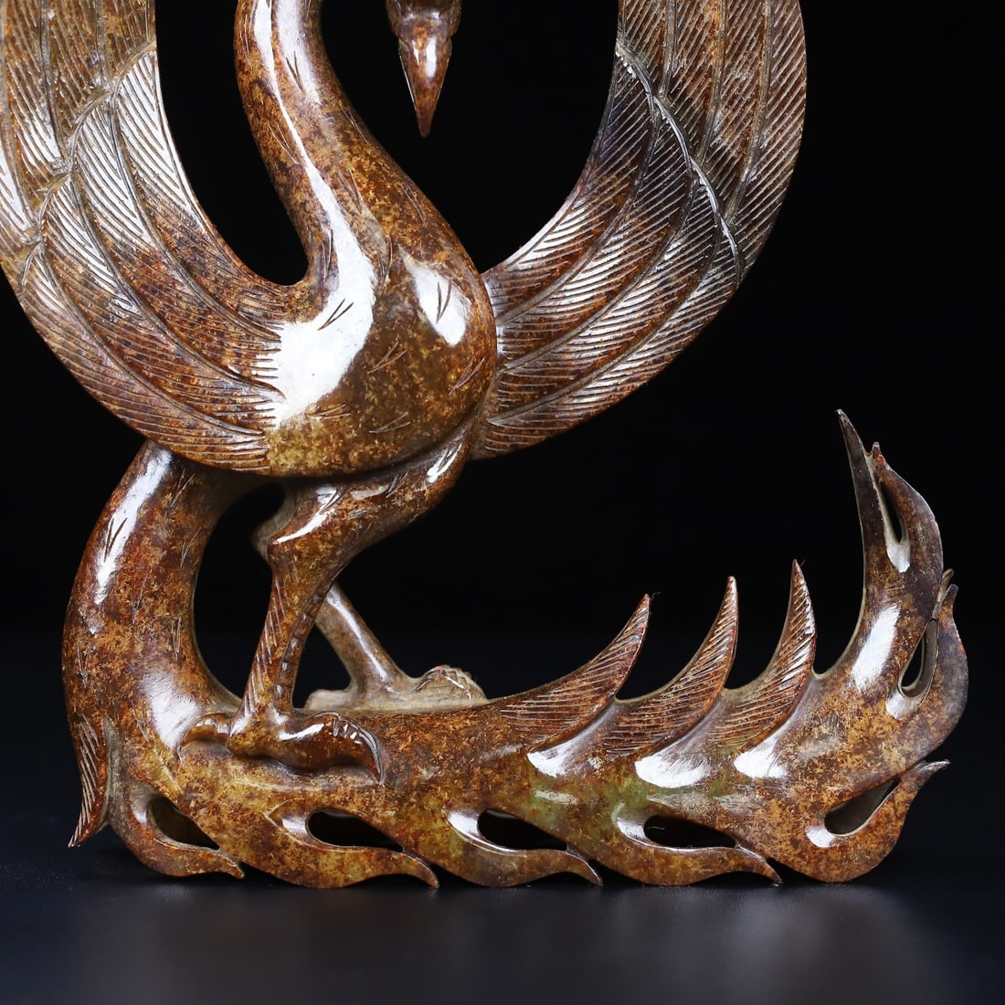 An Exquisite White Jade Phoenix Ornament - 3