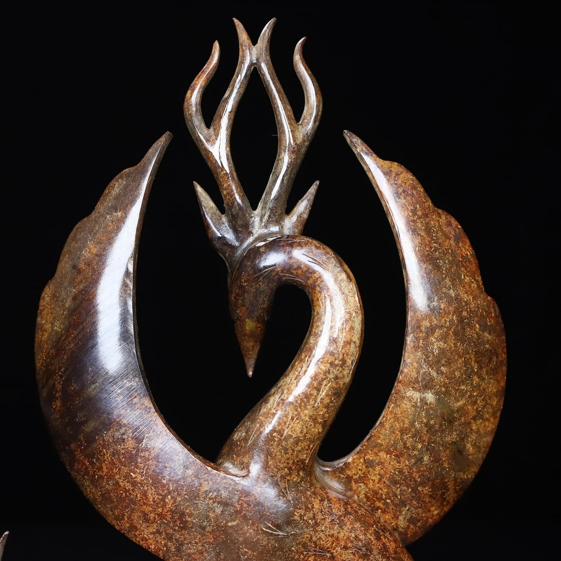 An Exquisite White Jade Phoenix Ornament - 8
