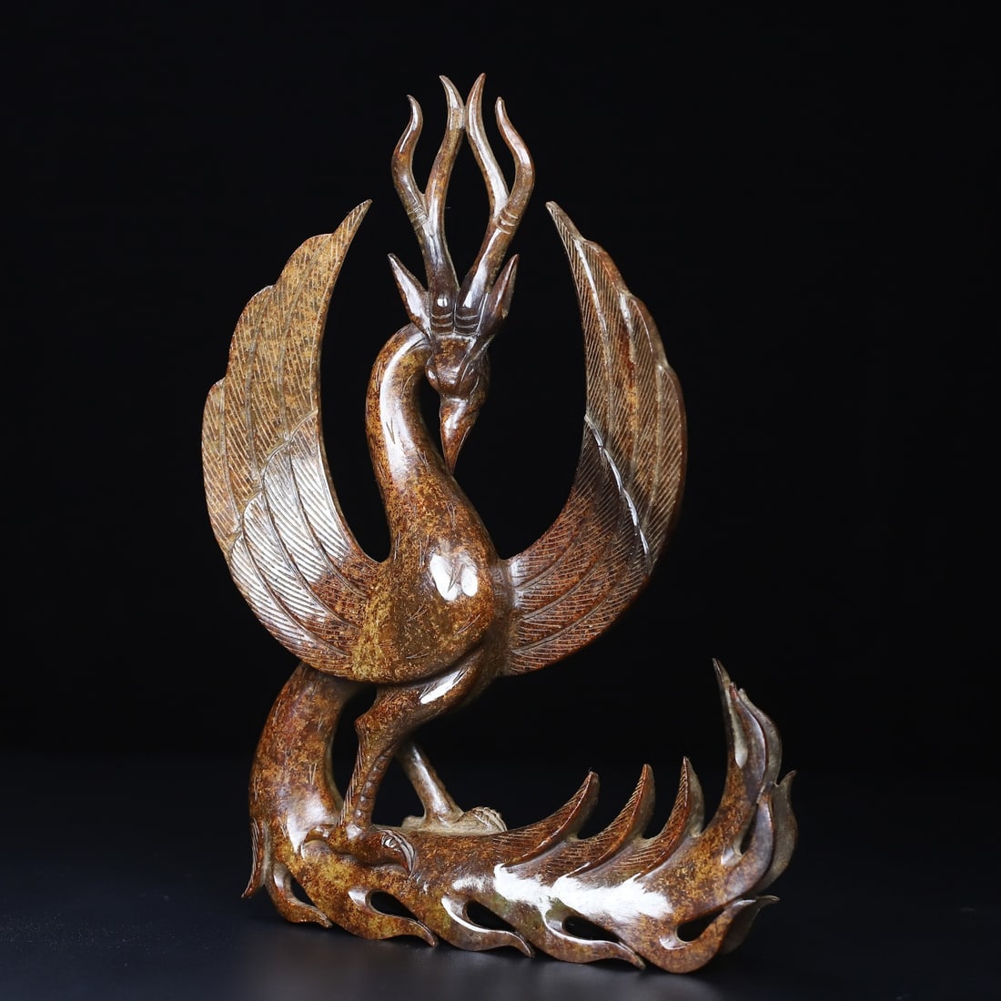 An Exquisite White Jade Phoenix Ornament - 9