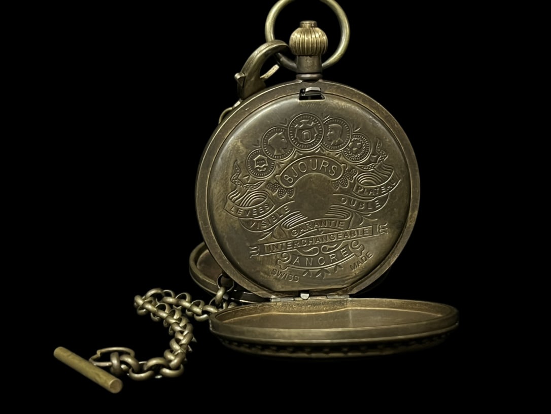 An Exquisite Bronze Figure Pattern Pocket watch - 3