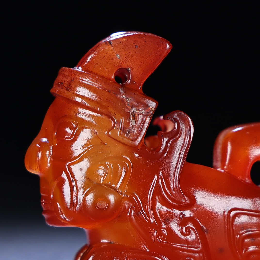 An Exquisite Agate Figure Hand Piece - 7