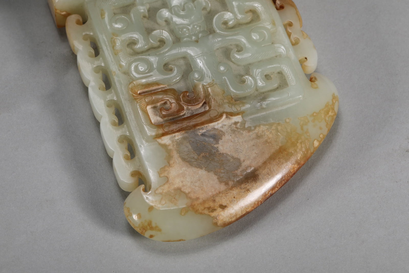 An Exquisite White Jade Auspicious Beast Pattern Ornament - 8