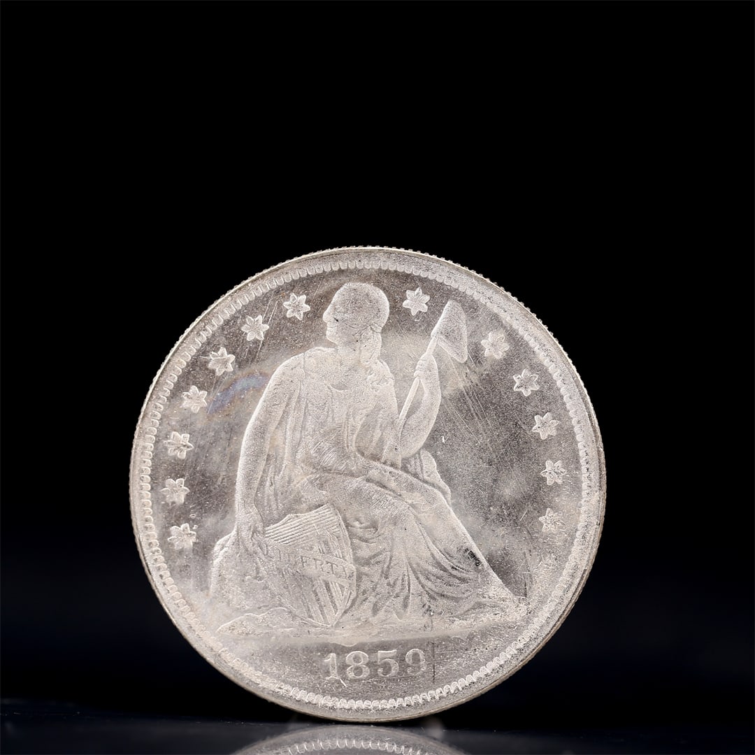 USA One Dollar 1859 Coin: American coin. IN GOD WE TRUST / LIBERTY / 1859 / UNITED STATES OF AMERICA / ONE DOL. Weight:26.9g. (The Dimensions Of All Batches Are Manually Measured.If You Need More Detailed Information, Please C