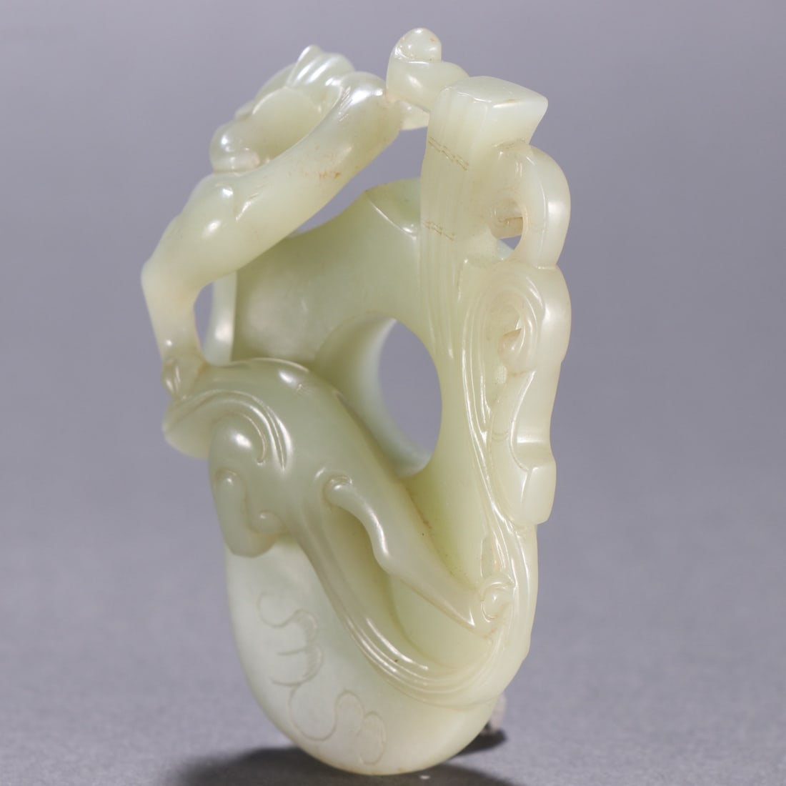 An Exquisite White Jade Chi-Dragon Pattern Pendant - 7