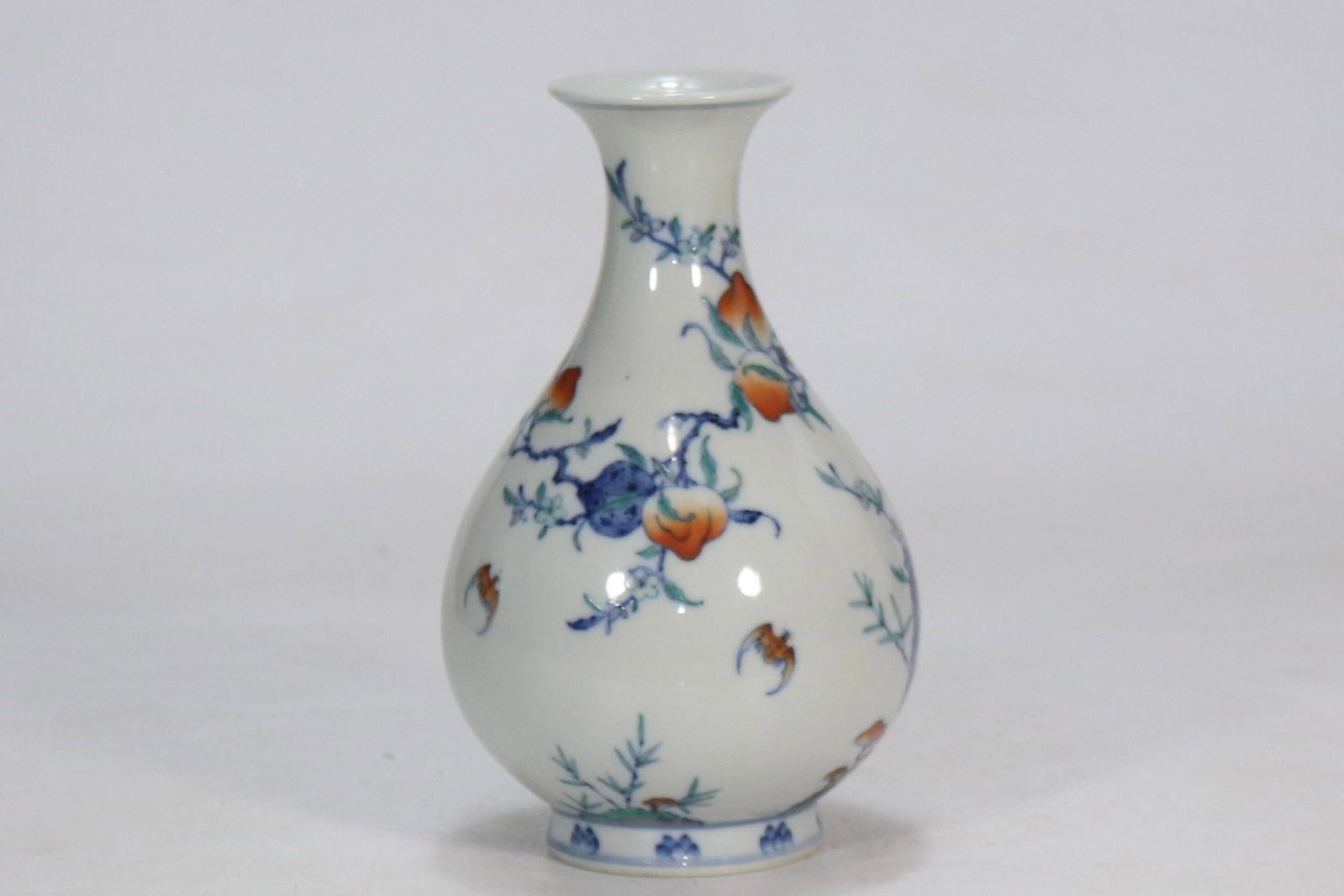 An Exquisite Doucai Bats and Peach Pattern Vase - 2