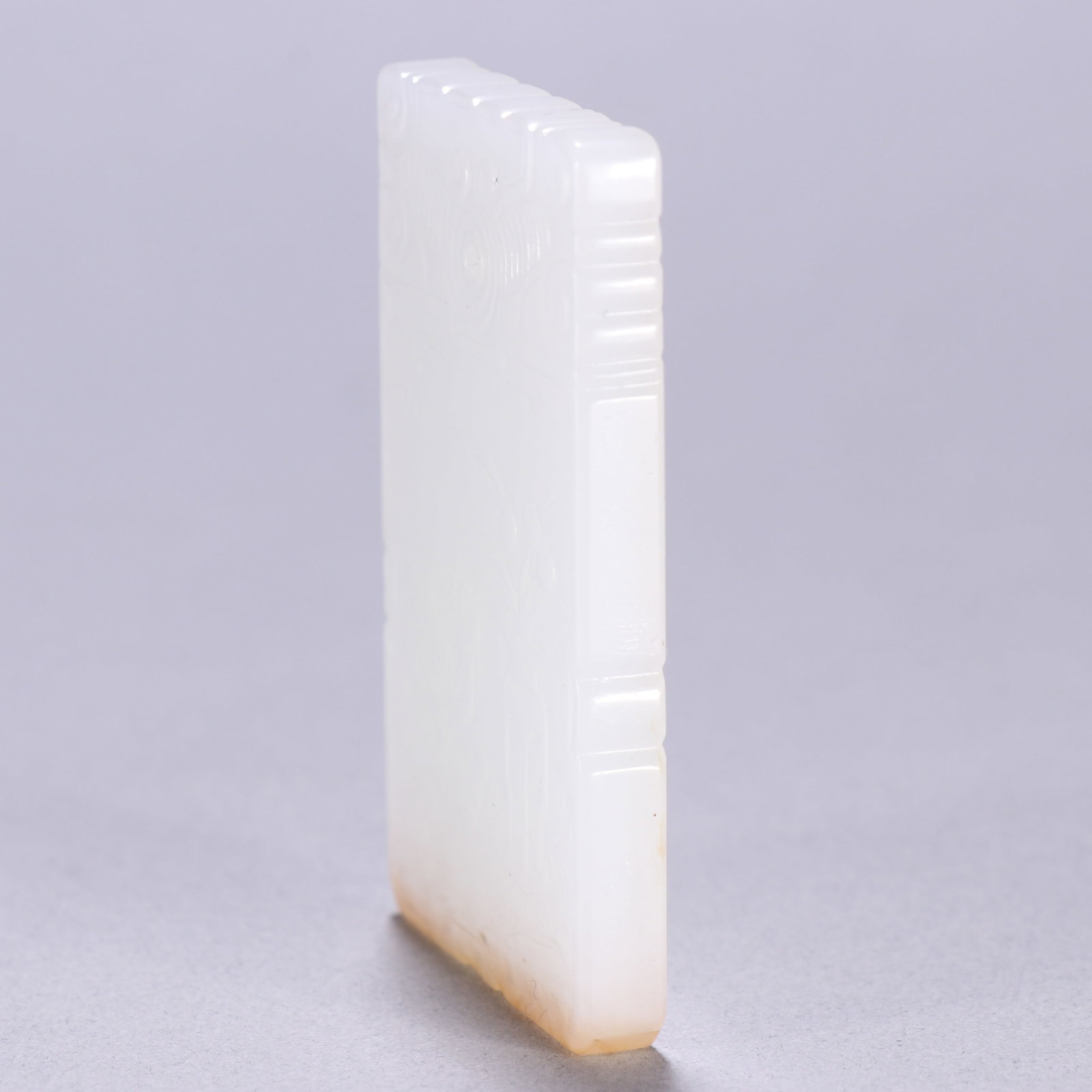 An Exquisite White Jade Flower and Fruit Pattern Brand - 4