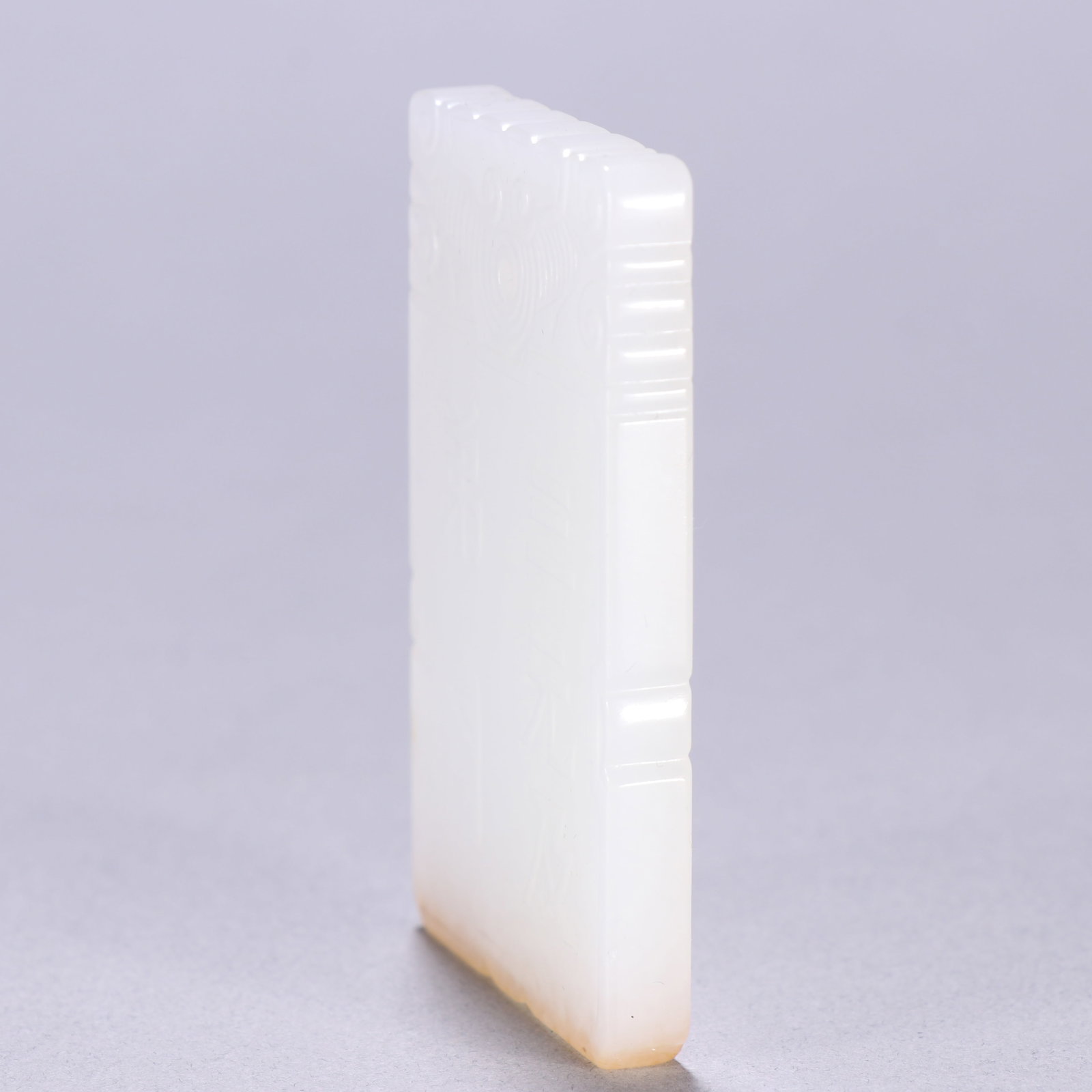 An Exquisite White Jade Flower and Fruit Pattern Brand - 7