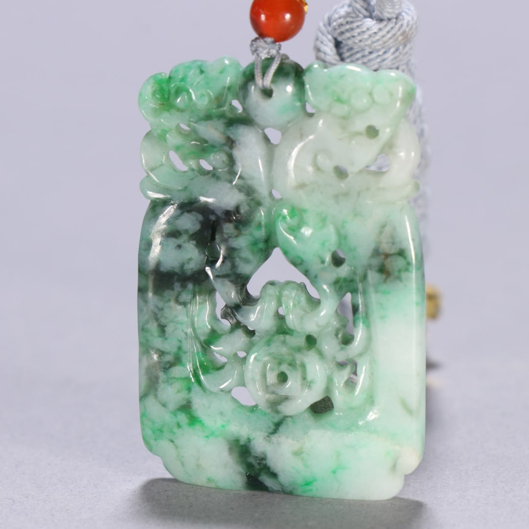 An Exquisite Jadeite Lion Pattern Brand - 3