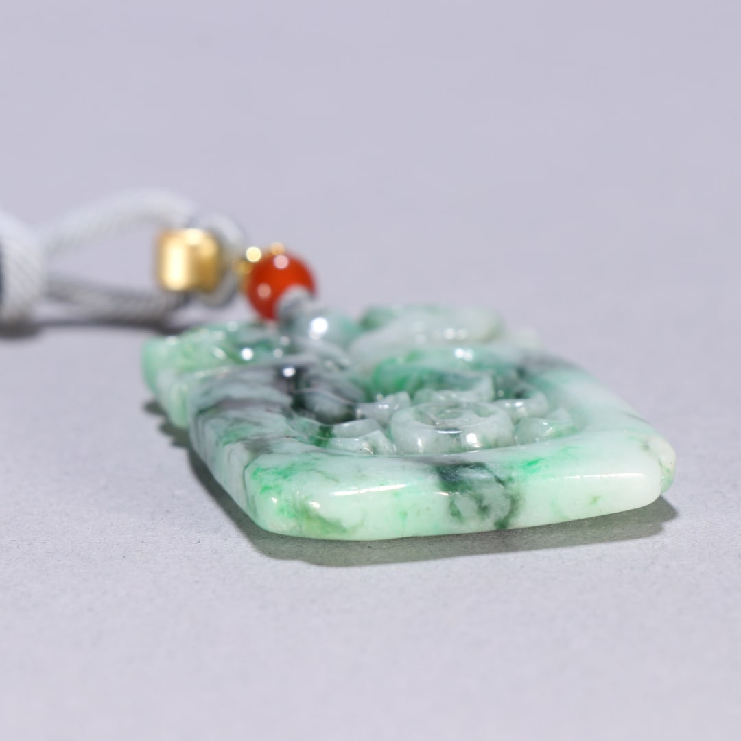An Exquisite Jadeite Lion Pattern Brand - 9