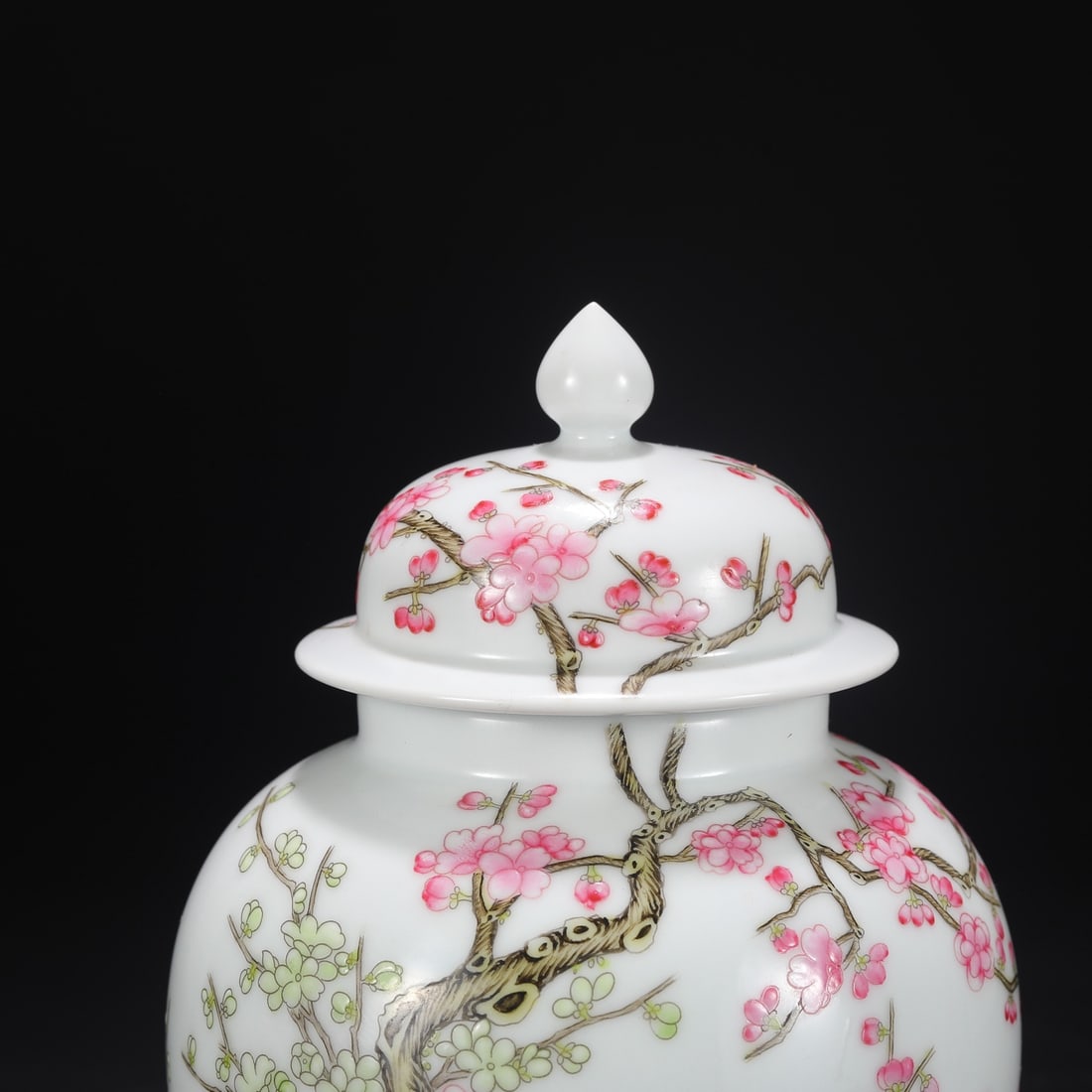 An Exquisite Enamel Flower Pattern with poem Jar - 3