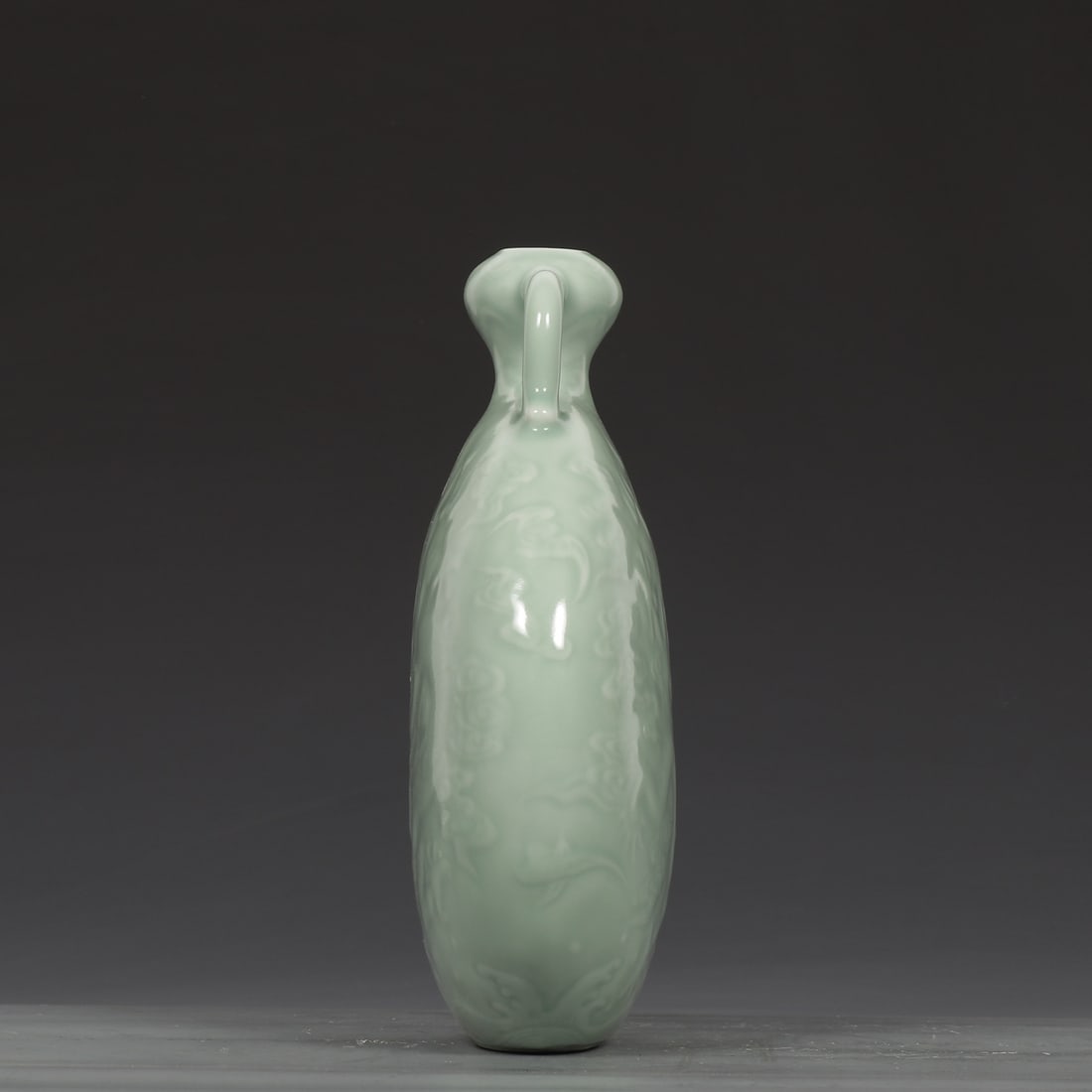 An Exquisite Celadon Glazed Dragon Pattern Double-Ears Vase - 5