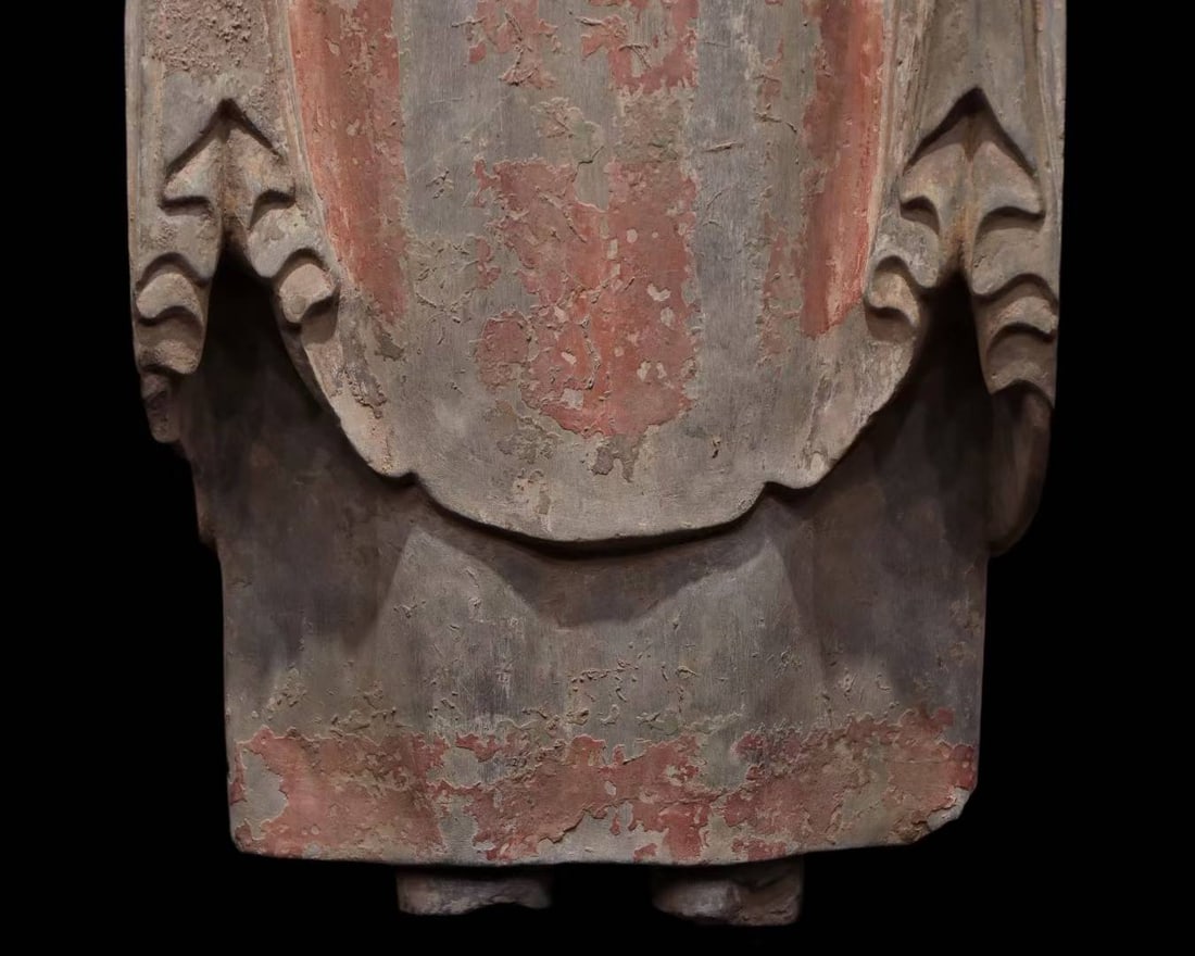 An Exquisite Limestone Painted Color Buddha Statue - 5
