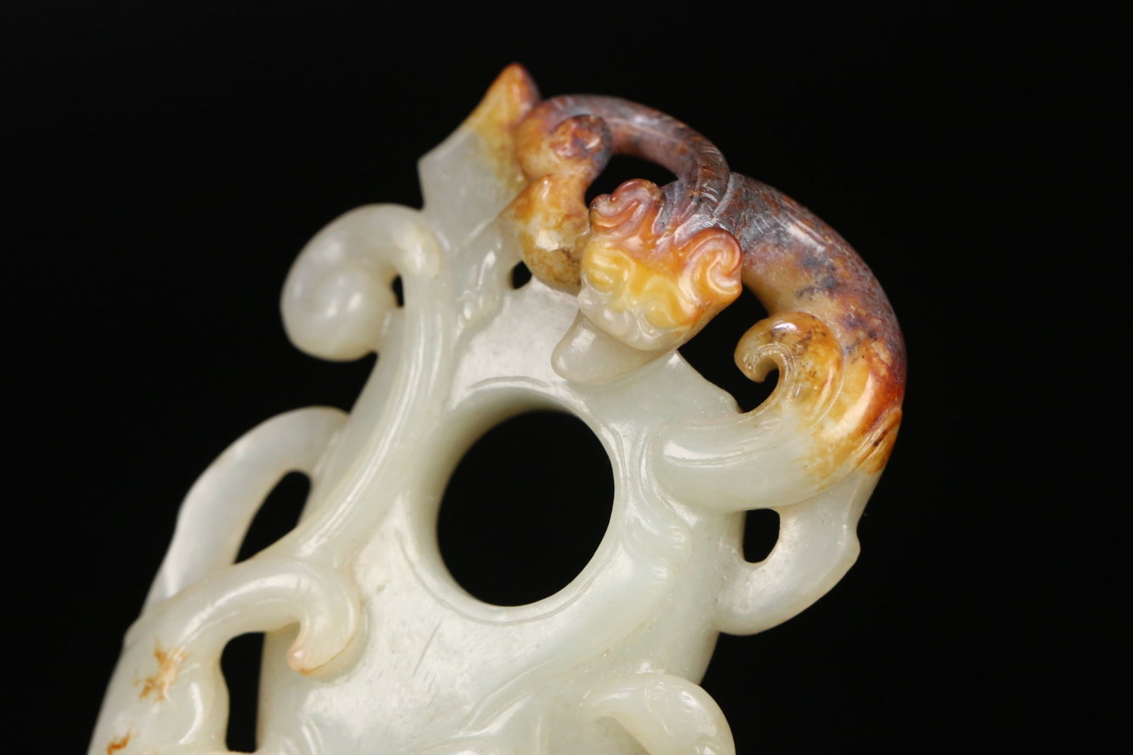 An Exquisite White Jade Chi-Dragon Pattern Pendant - 5