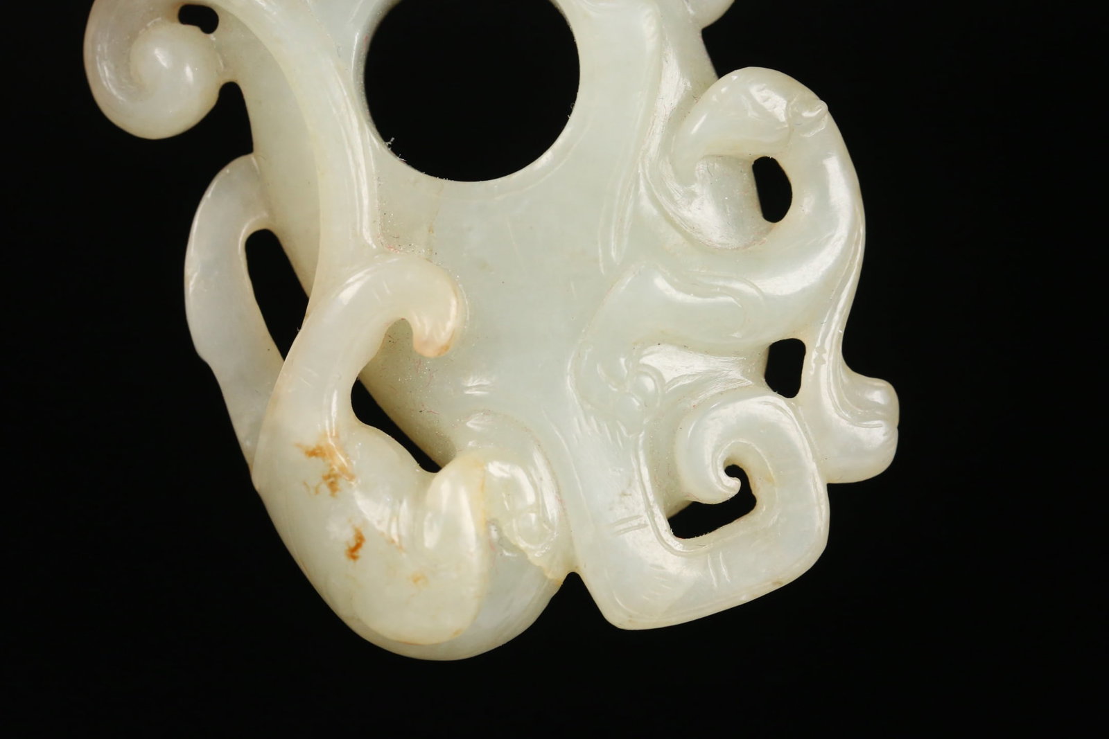 An Exquisite White Jade Chi-Dragon Pattern Pendant - 6