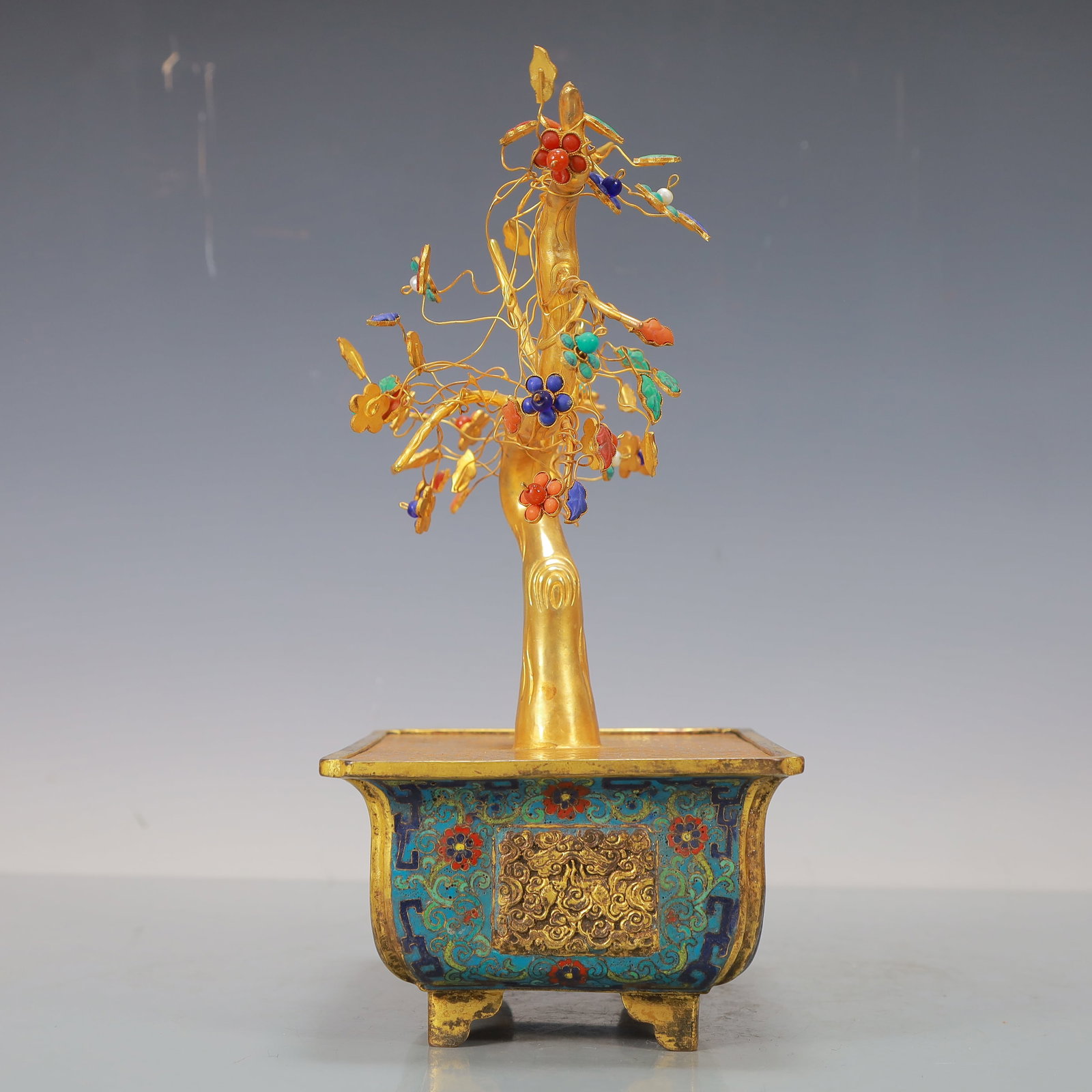 A Exquisite Cloisonne Lotus Pattern Ornament - 5