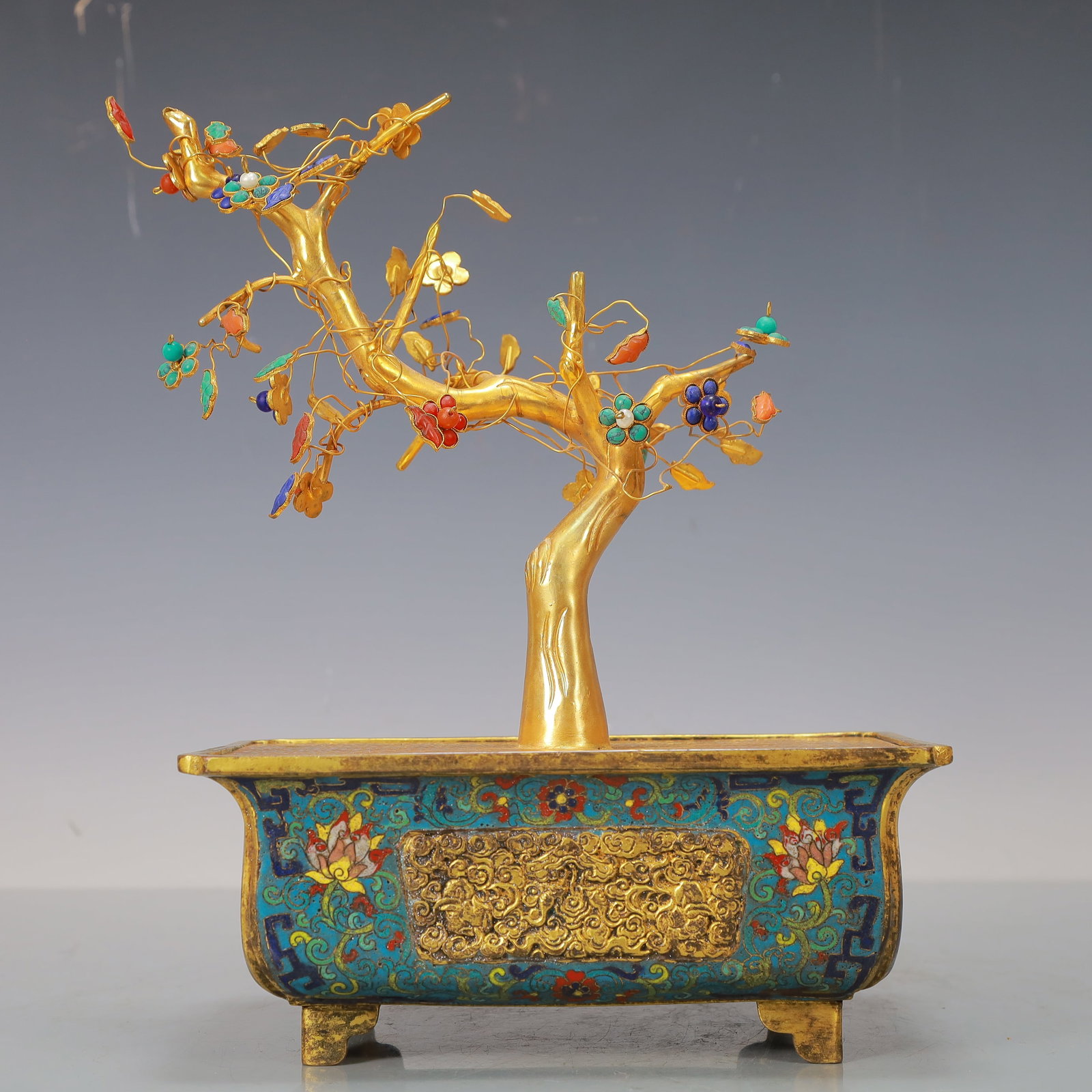 A Exquisite Cloisonne Lotus Pattern Ornament - 7
