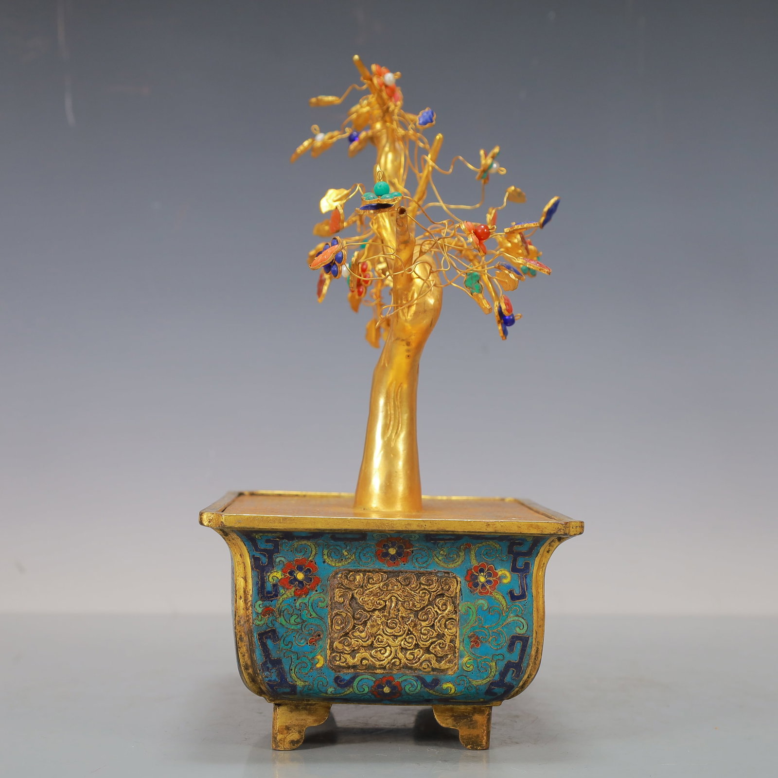 A Exquisite Cloisonne Lotus Pattern Ornament - 8