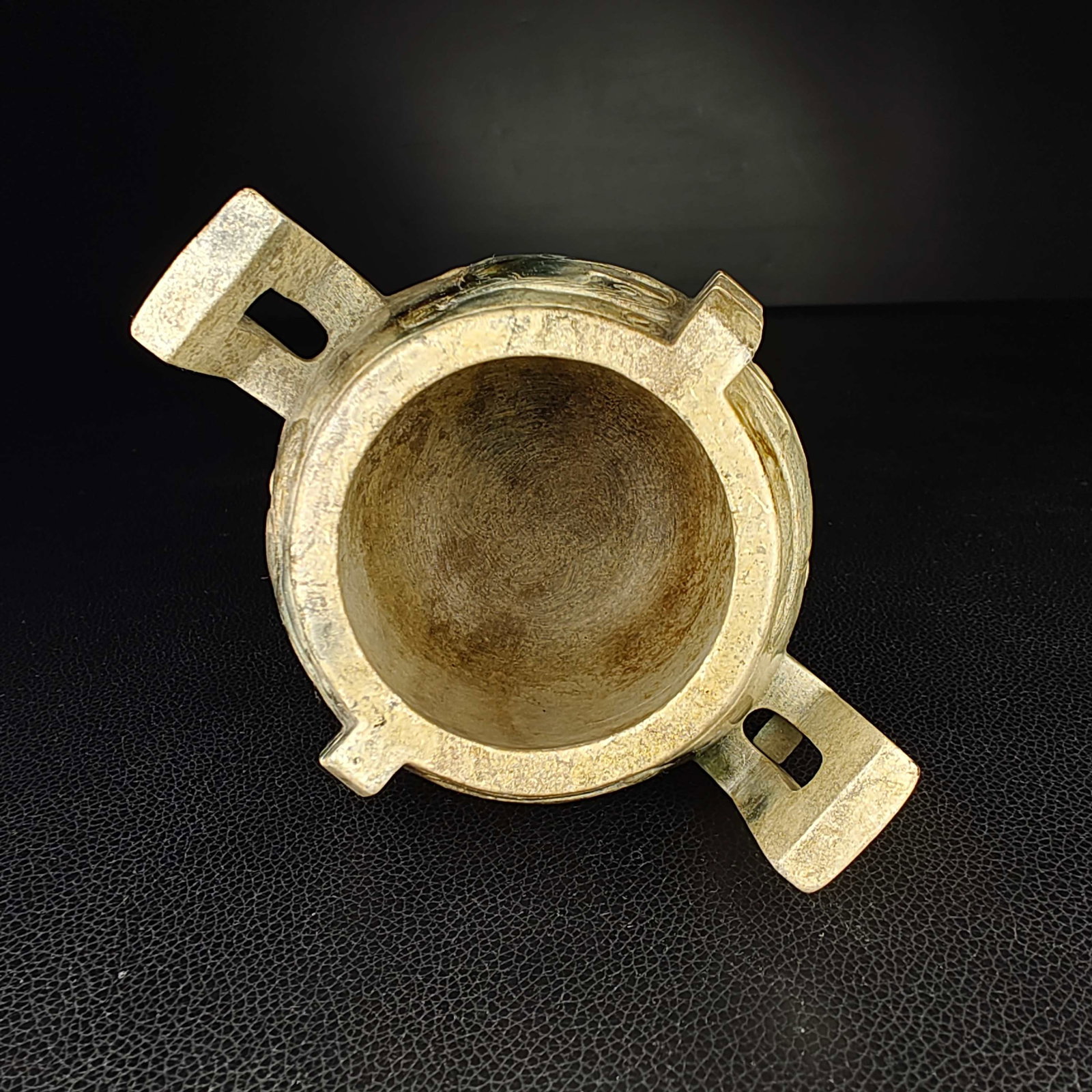 An Exquisite White Jade Beast-Face Pattern Double-Ears Censer - 7