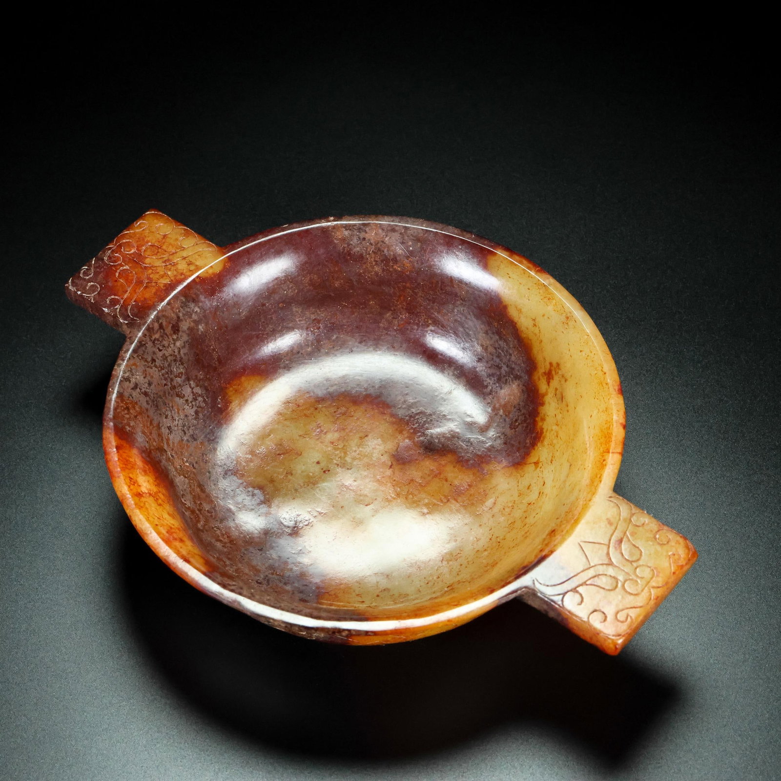 An Exquisite White Jade Dragon Phoenix Pattern Bowl - 2