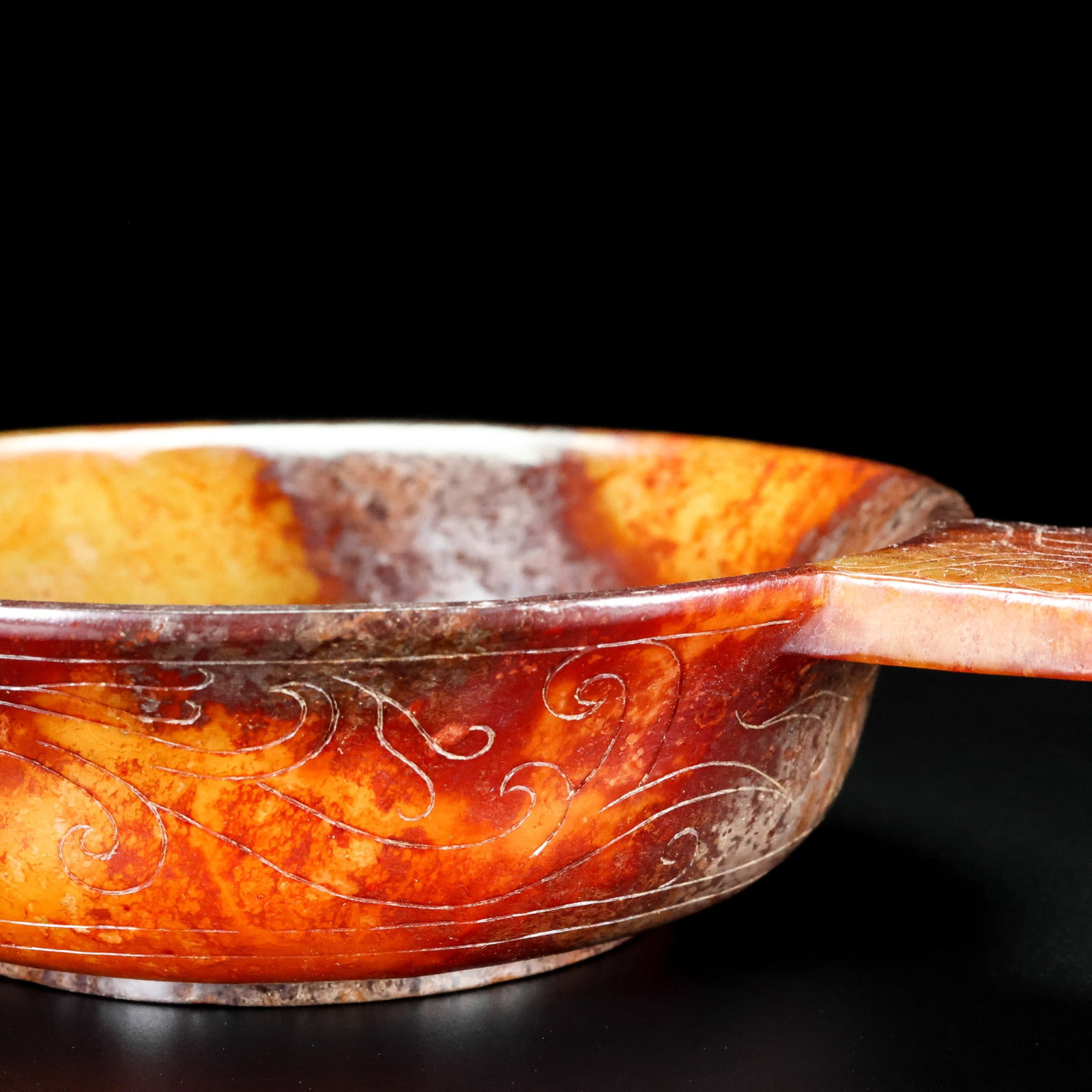 An Exquisite White Jade Dragon Phoenix Pattern Bowl - 6