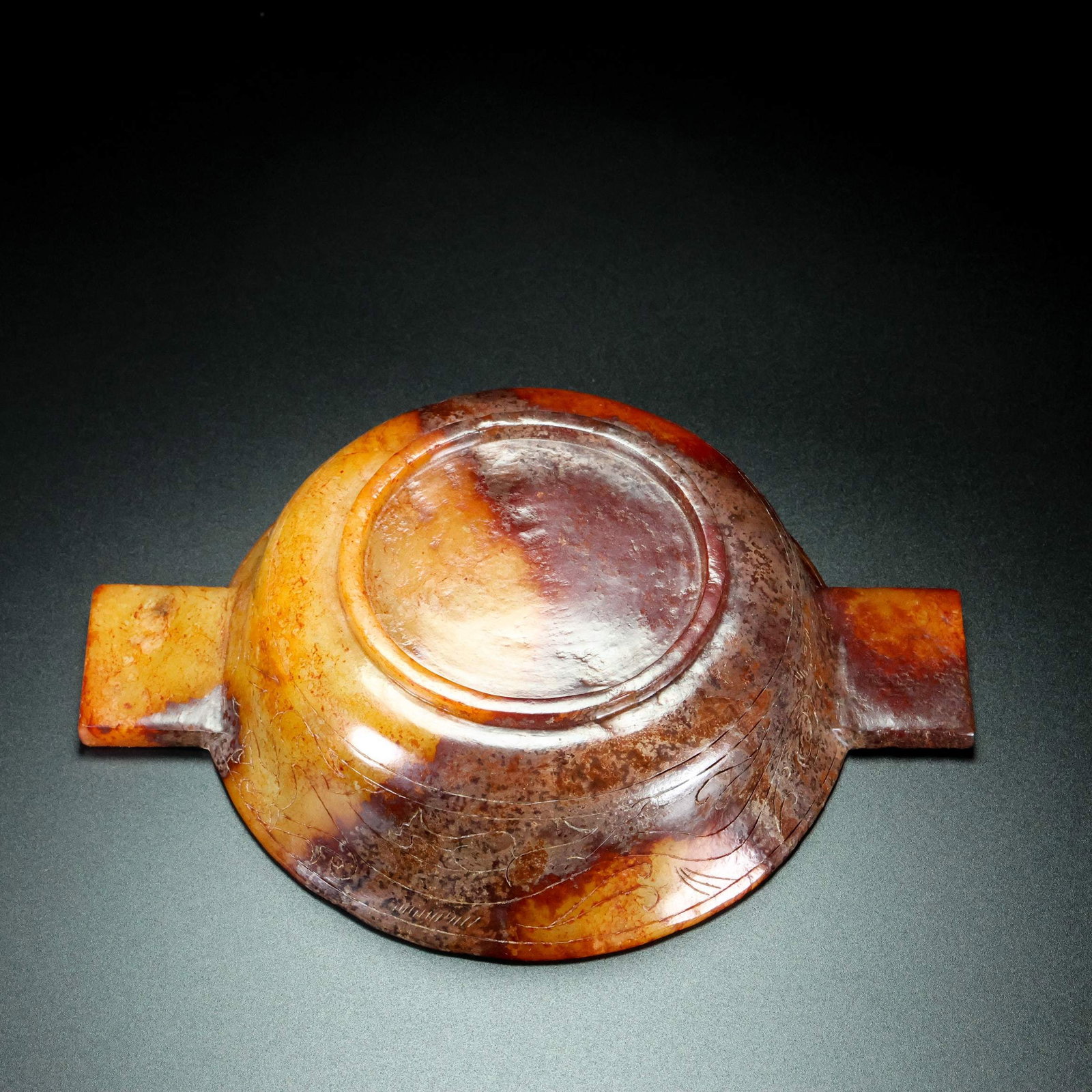 An Exquisite White Jade Dragon Phoenix Pattern Bowl - 9