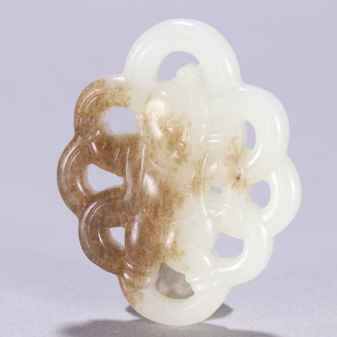An Exquisite White Jade Figure Pattern Ornament - 3