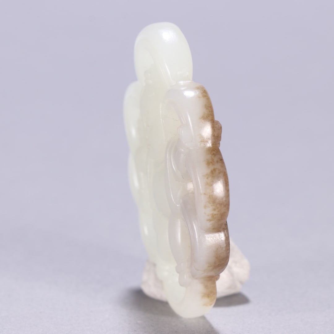 An Exquisite White Jade Figure Pattern Ornament - 7