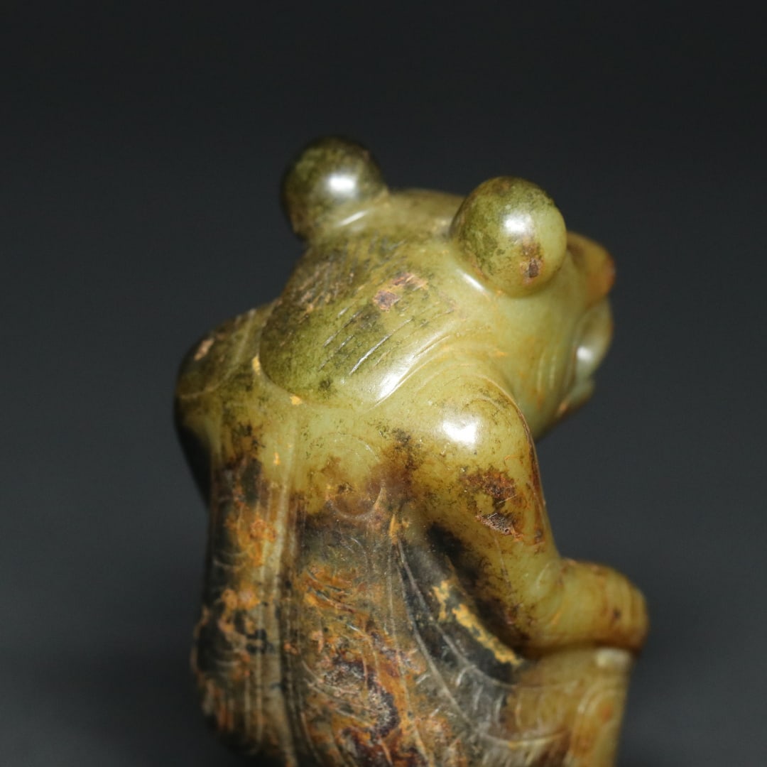 An Exquisite White Jade Bear Ornament - 8
