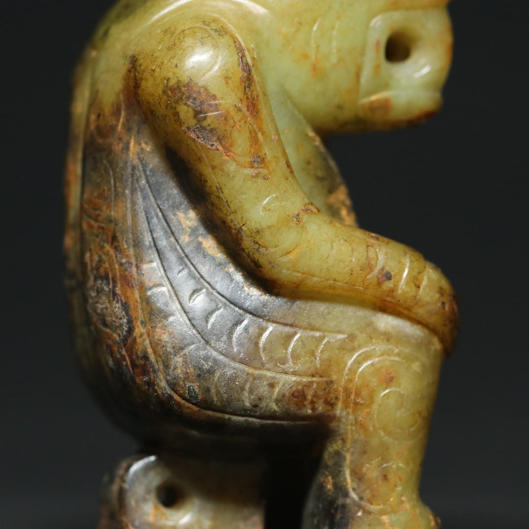 An Exquisite White Jade Bear Ornament - 9