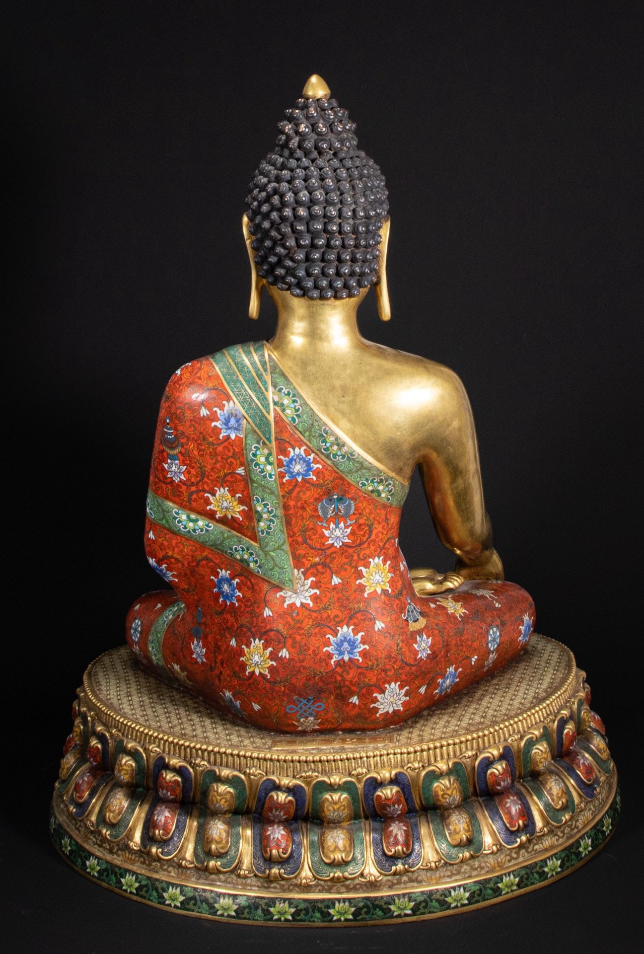 An Exquisite Cloisonne Buddha Statue - 6