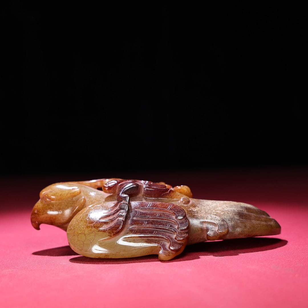 An Exquisite White Jade Phoenix Hand Piece - 3