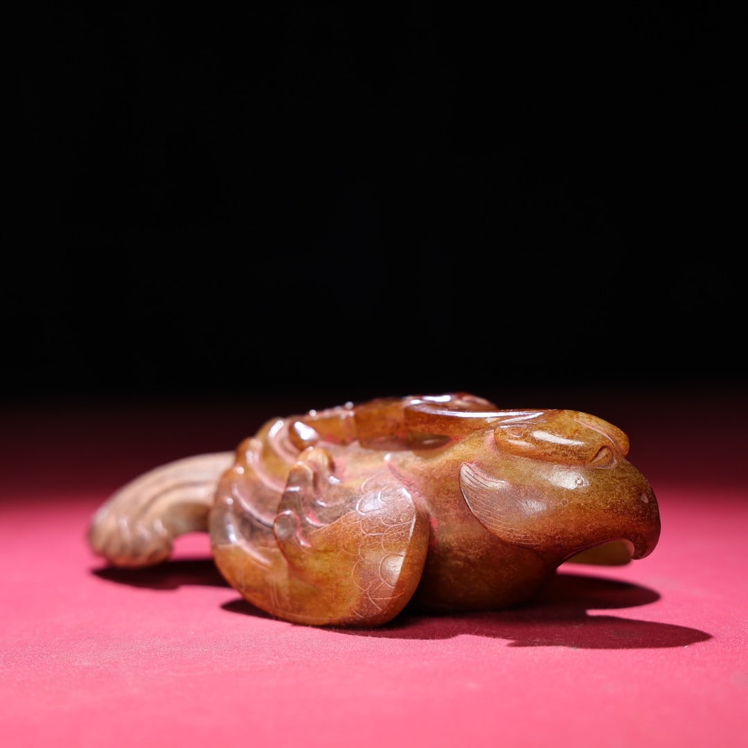 An Exquisite White Jade Phoenix Hand Piece - 5