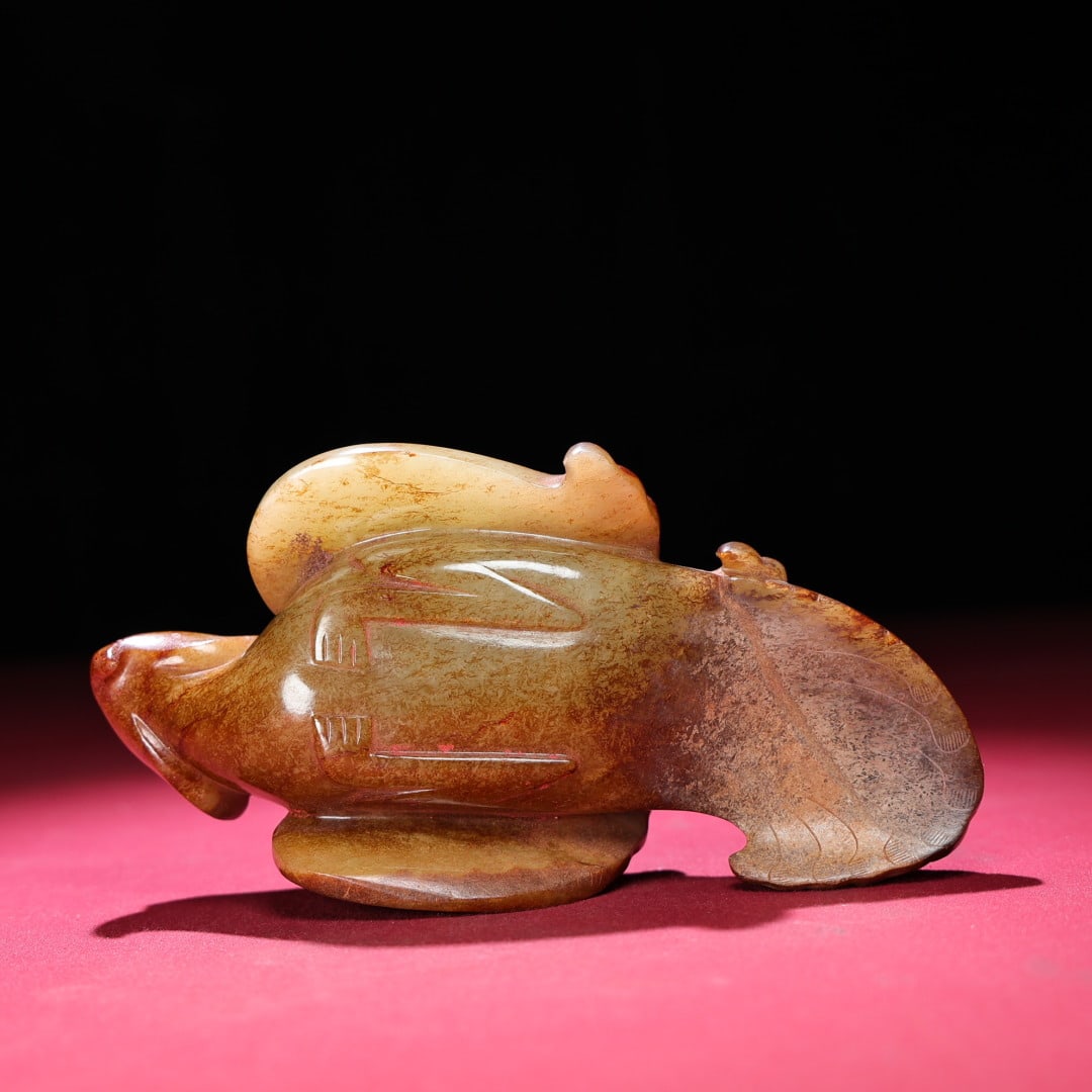 An Exquisite White Jade Phoenix Hand Piece - 6