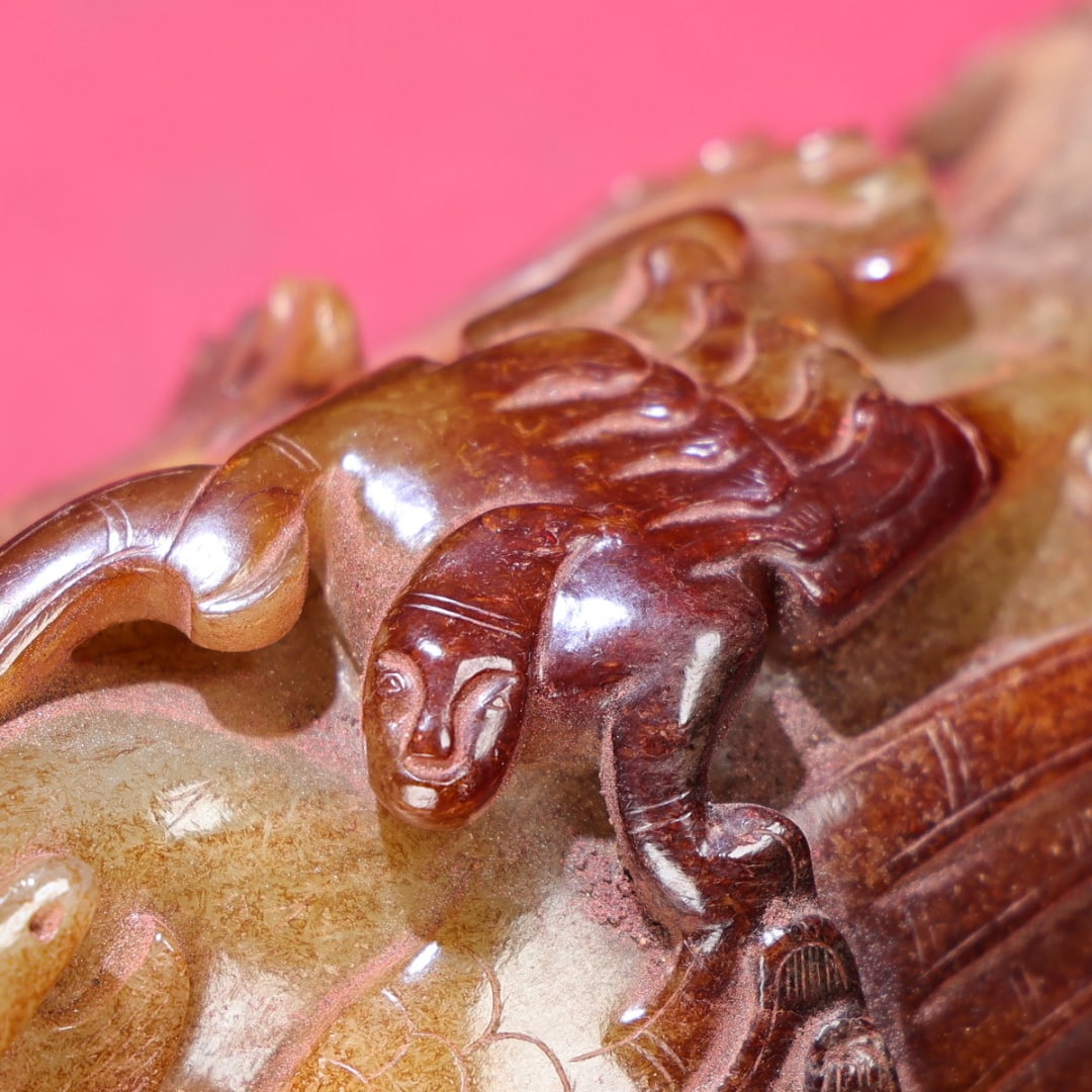 An Exquisite White Jade Phoenix Hand Piece - 9