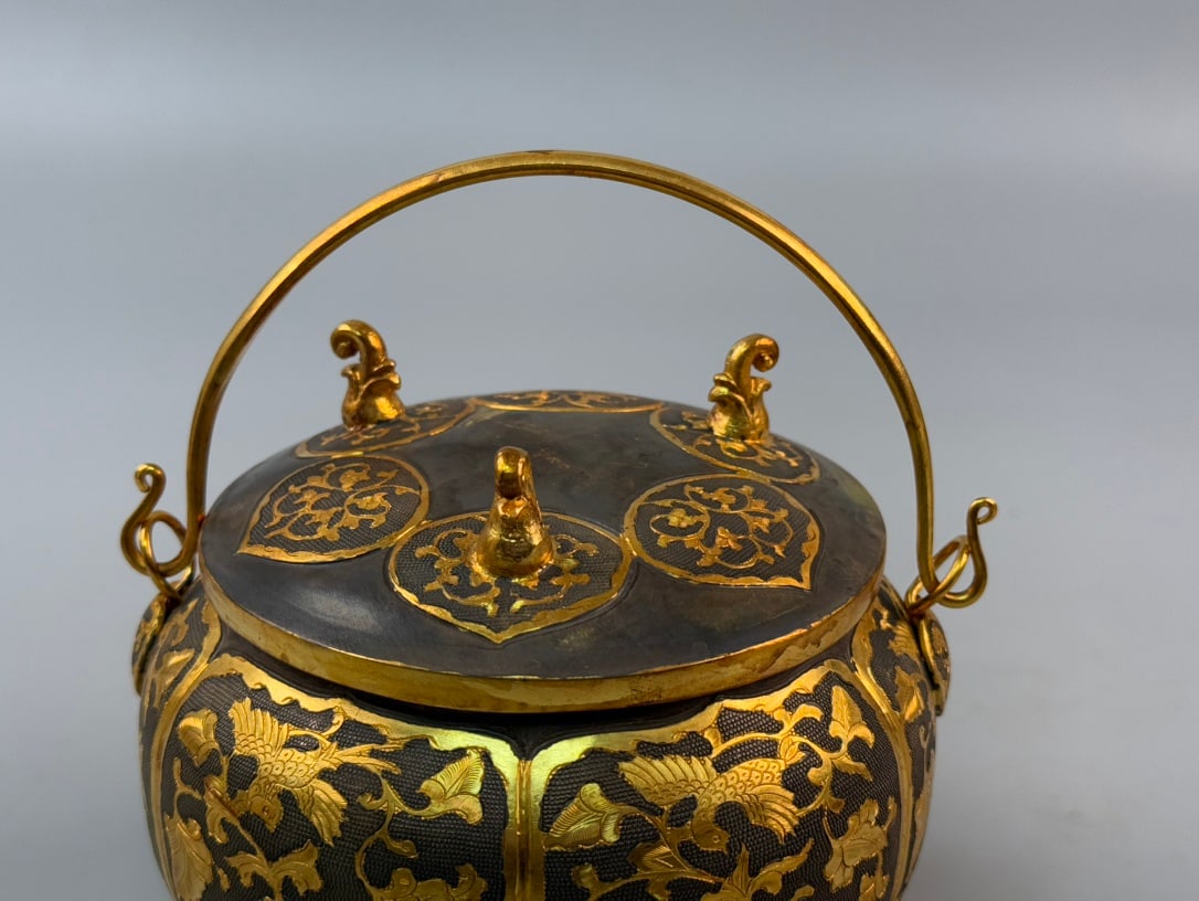 An Exquisite Gilt Bronze Lotus Pattern Ewer - 10