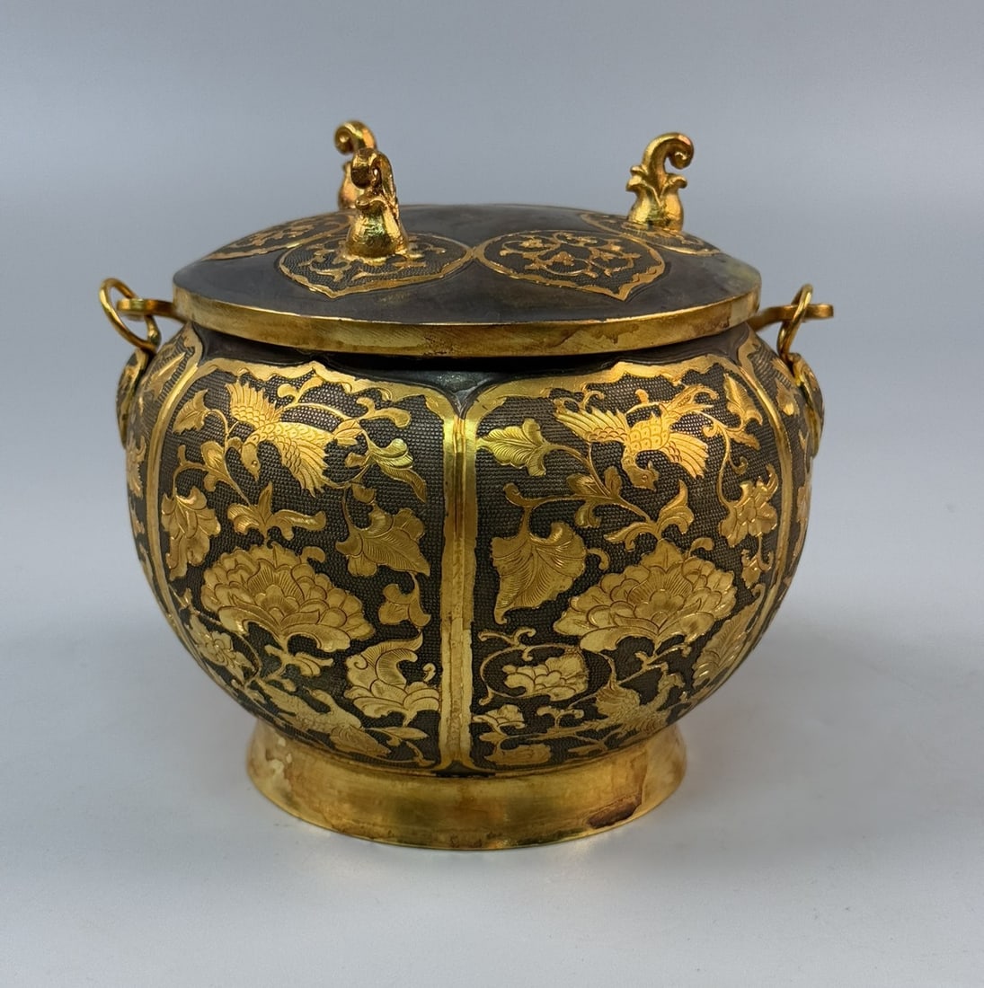 An Exquisite Gilt Bronze Lotus Pattern Ewer - 11