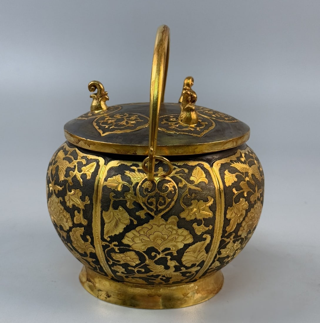An Exquisite Gilt Bronze Lotus Pattern Ewer - 3