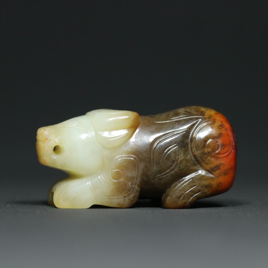 An Exquisite White Jade Buffalo Pendant: An Exquisite White Jade Buffalo Pendant W.Zhou , China Size:5.5cmx2.4cmx2.6cm Weight:68.5g (The Dimensions Of All Batches Are Manually Measured.If You Need More Detailed Information, Please Contact Ou