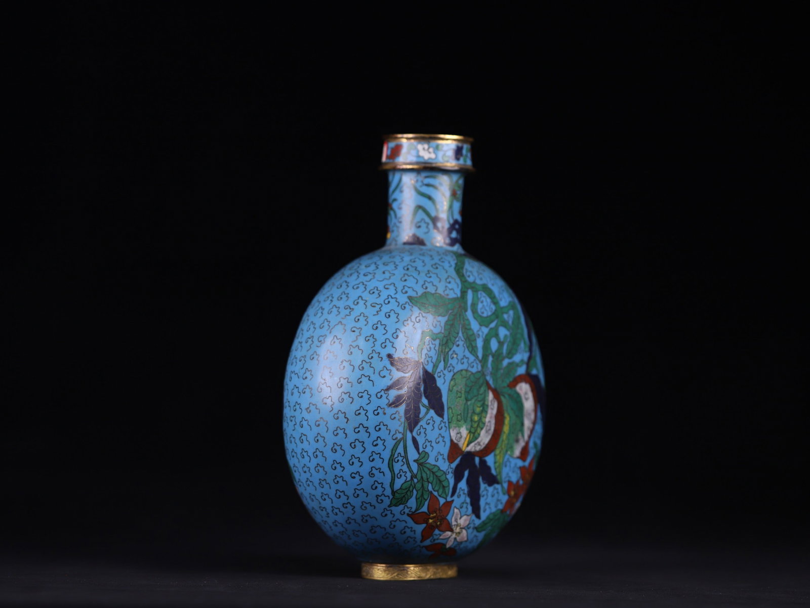 An Exquisite Cloisonne Flower and Fruit Pattern Vase - 2