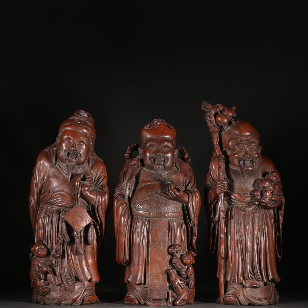 A Set of Fine Bamboo Figure Ornament: A Set of Fine Bamboo Figure Ornament Qing Dynasty, China Size:33cmx13cm (The Dimensions Of All Batches Are Manually Measured.If You Need More Detailed Information, Please Contact Our Customer Service