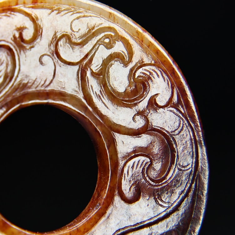 An Exquisite White Jade Chi-Dragon Pattern Ornament - 6