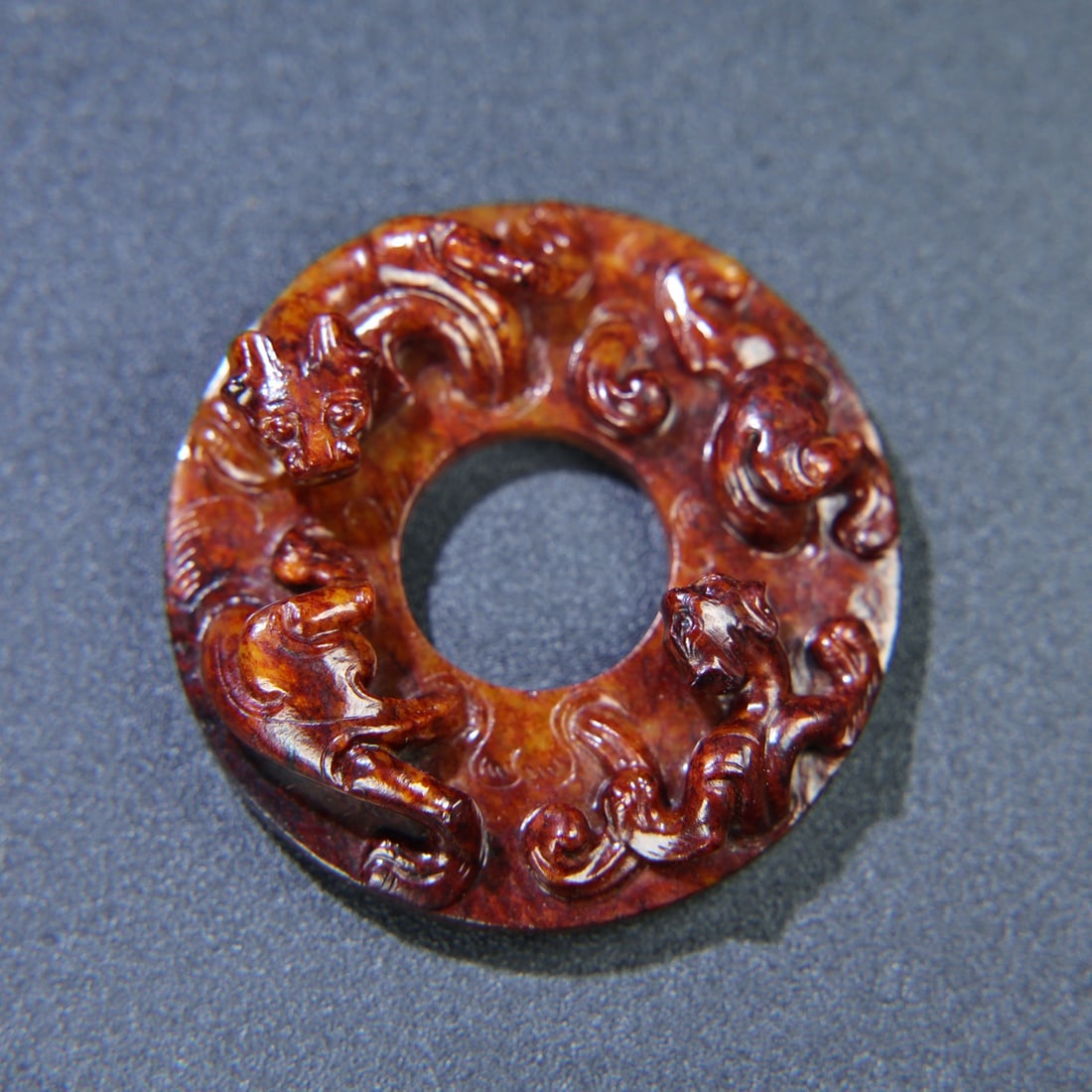 An Exquisite White Jade Chi-Dragon Pattern Ornament - 8